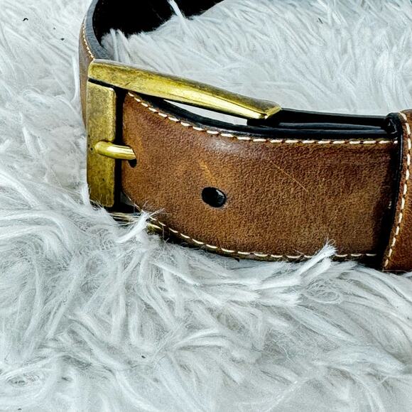 24" 12 Gauge Camo Vintage Leather Buckle Dog Collar - Picture 6 of 6